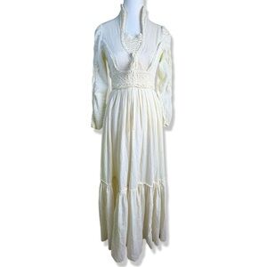 GUNNE SAX by Jessica San Francisco VINTAGE 70s Cotton Long Dress